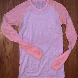 Pink/orange lululemon long sleeve